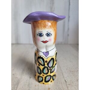 Susan Paley hat Allison vintage salt pepper shaker ceramic kitchen figure